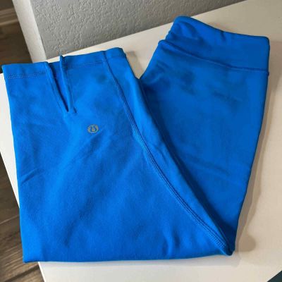 Lululemon Bright Blue Cropped Mid Rise Leggings Size 4